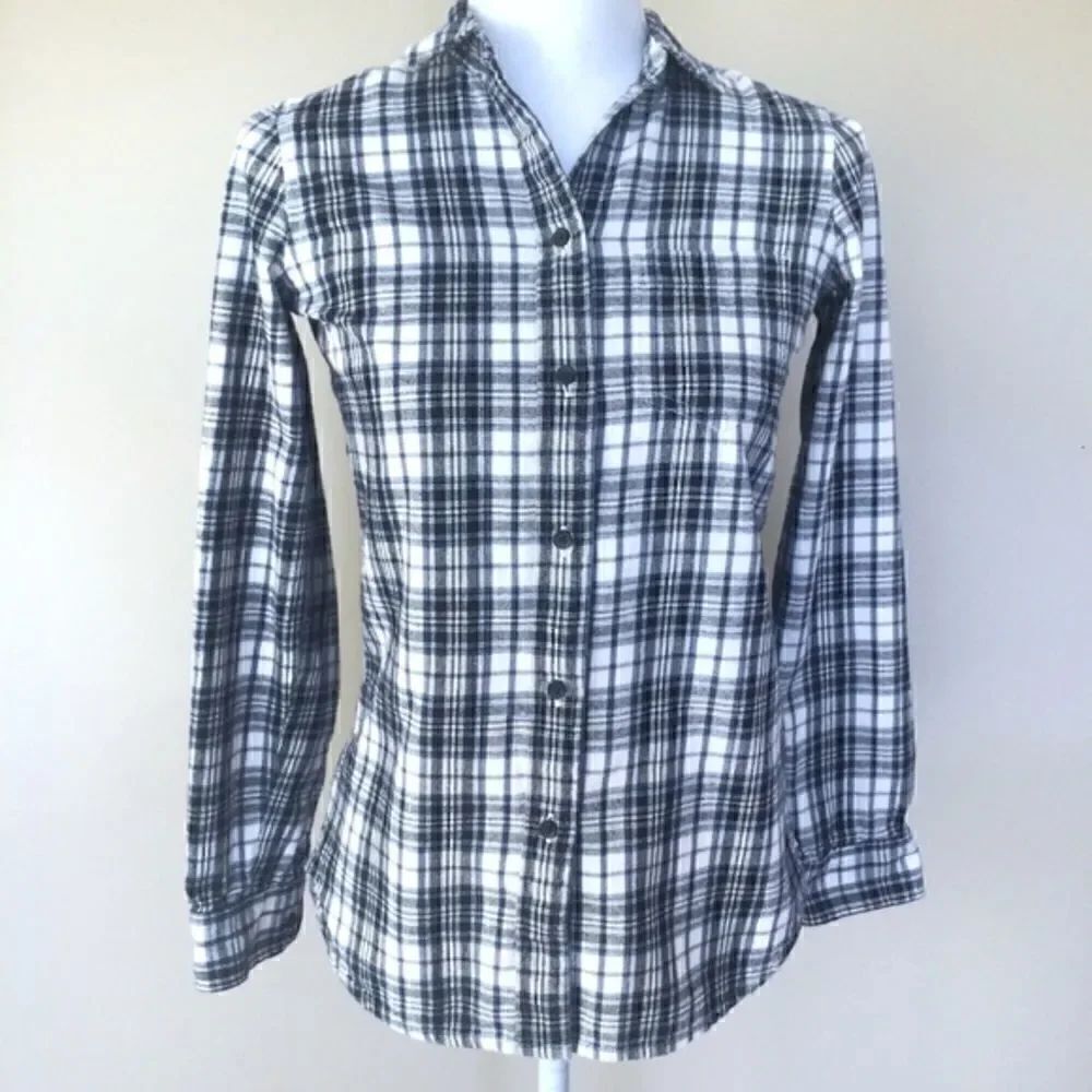 Madewell Slim Boyshirt Lawton Plaid Top
